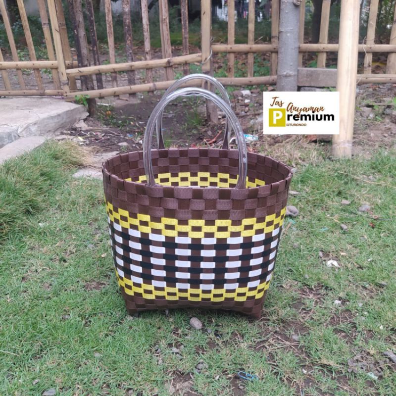 (UK 3) Tas Anyaman Motif Pagar/ Tas belanja/tas hajatan/Tas Souvenir