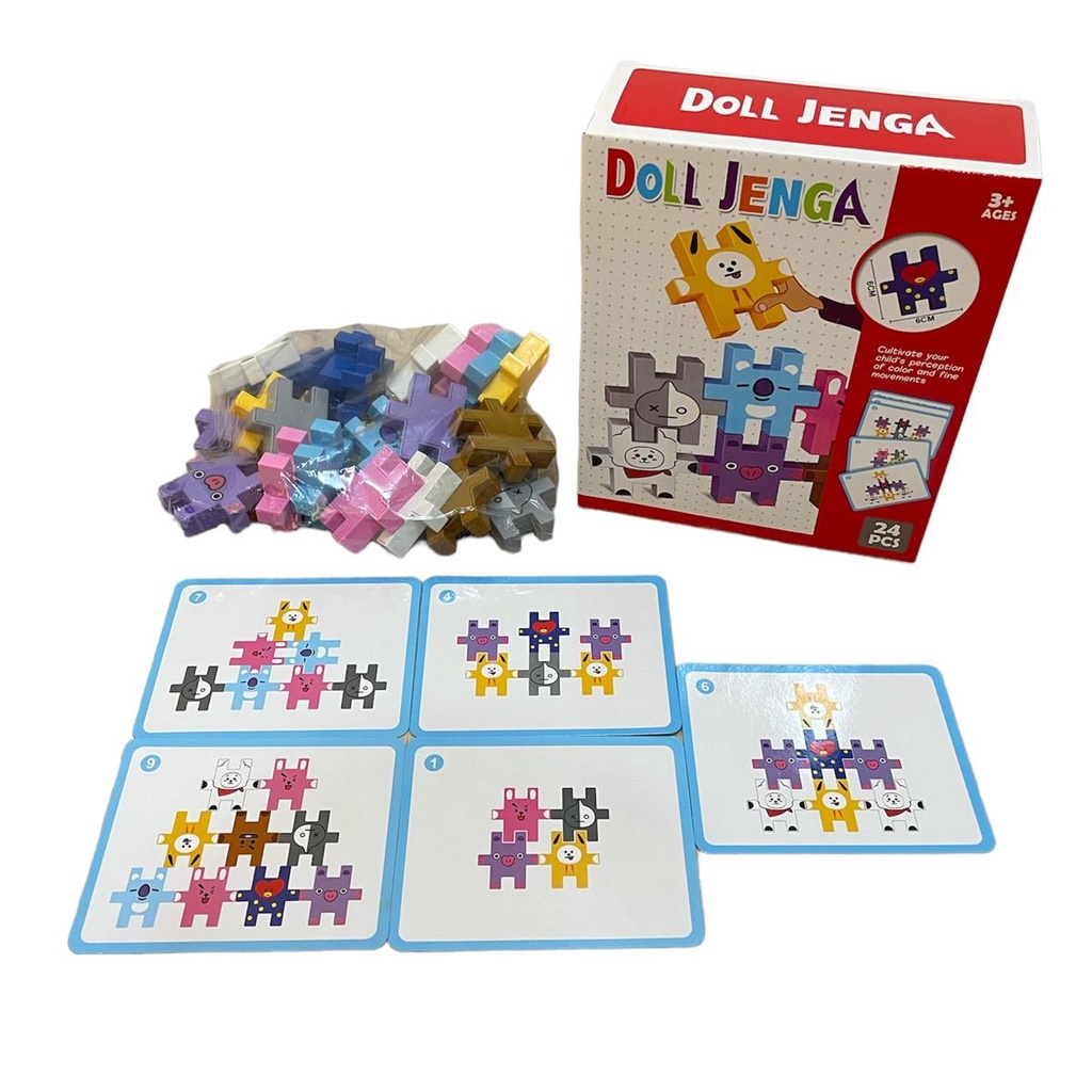 Mainan Anak DOLL JENGA Mainan Edukasi Balok Susun Anak Puzzle Anak