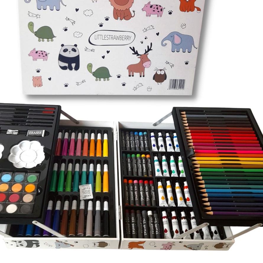 

GRATIS ONGKIR✅Crayon Set Koper Premium Lengkap Komplit Besar Mewah 145 pcs New Model crayon souvenir hadiah ulang tahun lebaran|RA4