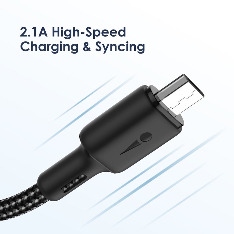 Oraimo OCD-M29N Kabel Data Android BRAID Micro USB Fast Charging Data Cable Charger 1.5 meter - Garansi 1 Tahun