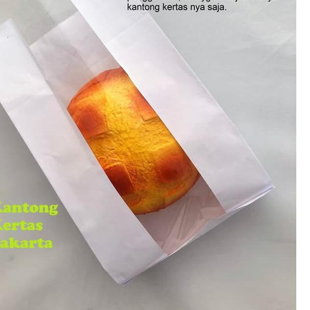 

SALE!!PaperBag Flat Kantong Kertas Putih 18x7x30 XL+ Jendela bakery kue roti|SQ3