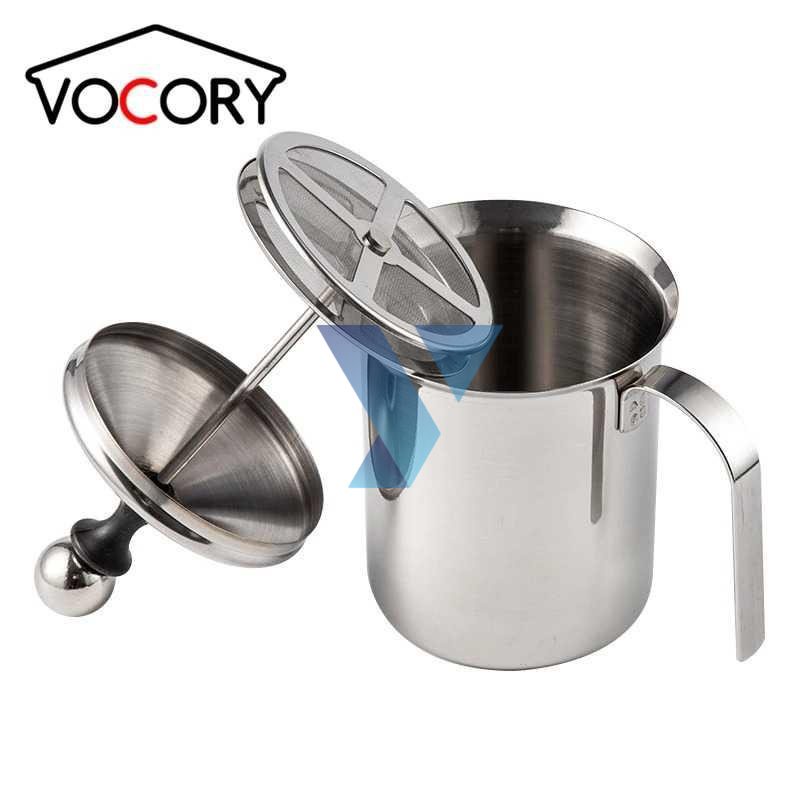 VOCORY Gelas Kopi Espresso Latte Art Milk Frother Double Mesh 800ml ( Al-Yusi )