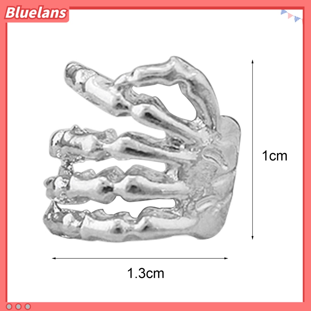 Bluelans 1Pc Unisex Punk Skeleton Hand Claw Shape Ear Clip Cuff Non-Pierced Earring Club