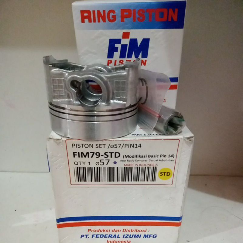 Piston kit Jupiter Mx, Vixion, MX King FIM79 Std 57mm Pin 14mm