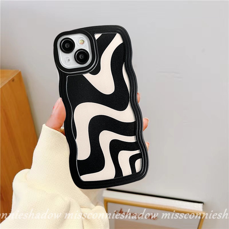 Soft Case Untuk Samsung A04s A04 A14 A04E A03s A32 A12 A13 A52 A53 A30s A51 A03 A52s A22 A20 A20s A23 A50 A31 A30 A02s A33 A11 A21s Art Zebra Pattern Irregular Stripe Wavy Edge Cover