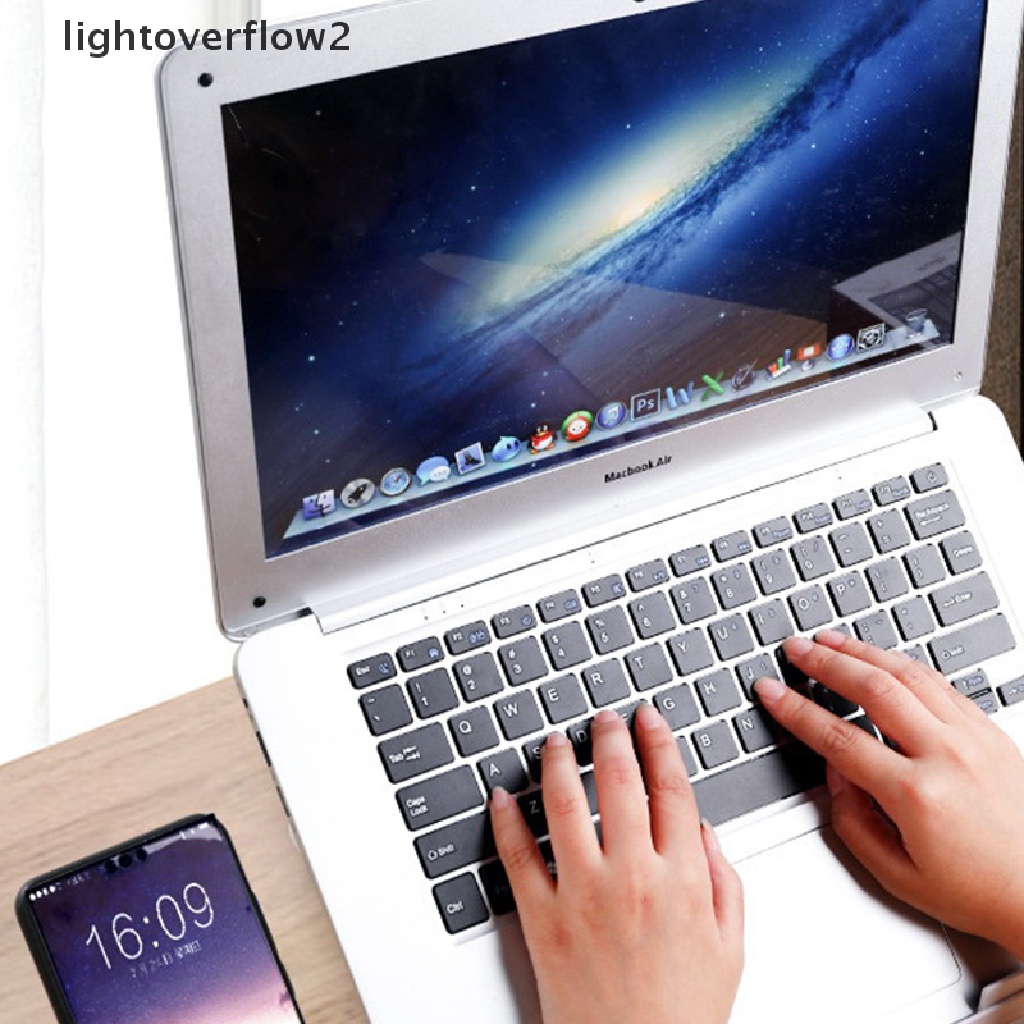 (lightoverflow2) Stand Holder Laptop / Handphone Model Lipat Rotasi 360 Derajat (ID)