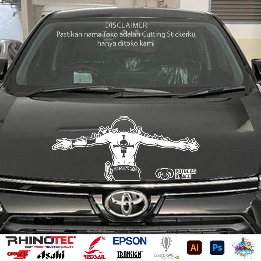 Cutting Stiker Portgas D Ace One Piece  Variasi Motor Mobil Sticker Luffy Brother Hukum Timbul Keren Nyala Dasbor Spakbor Visor Body Kaca Helm Laptop Hologram Reflective Tahan Air Setiker Bodi Siluet Film Samping Serial Karton Jepang Matic Anime