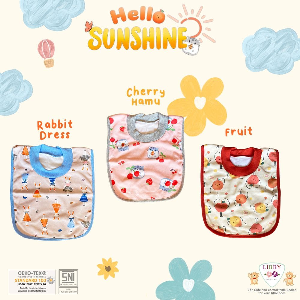 Libby Slaber / Celemek Bayi - Hello Sunshine Series (isi 3 Pcs)