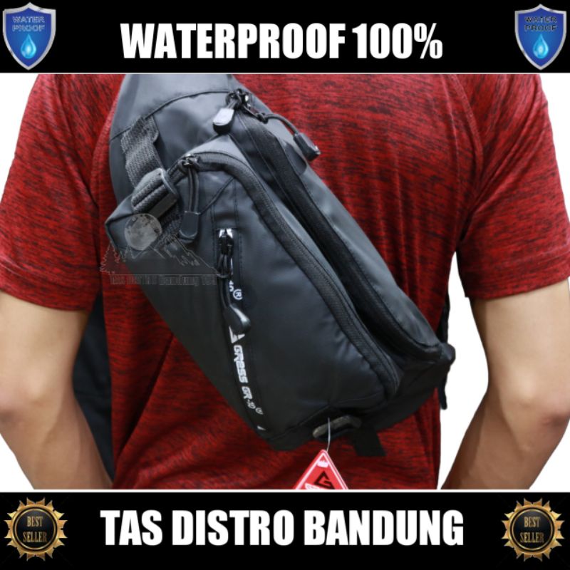 TAS SLEMPANG GRESS WAISTBAG GRESS JUMBO ANTI AIR / WAISTBAG WATERPROOF BEST QUALITY waistbag pria wanita