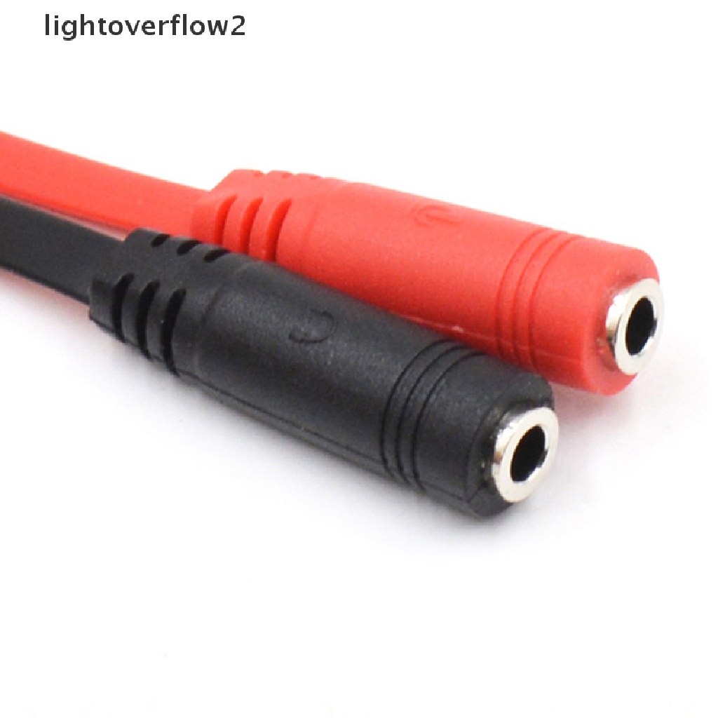 (lightoverflow2) 1pc Kabel Adapter Splitter Jack 3.5mm Male Ke Female Untuk Earphone / Headphone