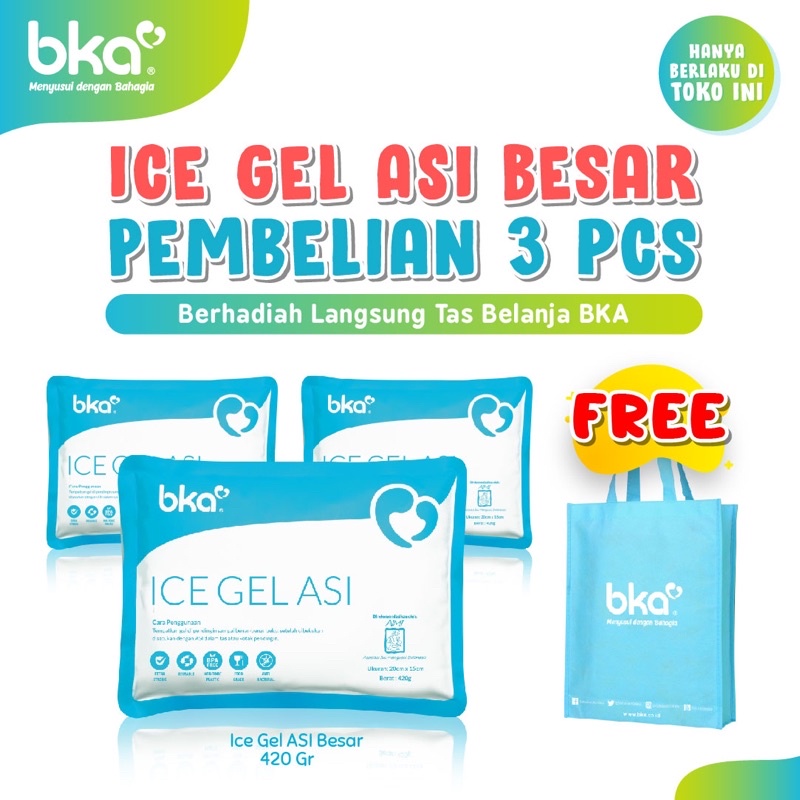 BKA Ice Gel Besar 20 x 15 cm 420 gram Pendingin ASI / Makanan Bayi u/ Cooler Bag / Box