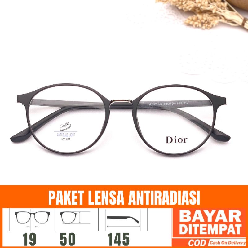 Paket Kacamata 2168 , Gratis Lensa Minus, Kacamata Antiradiasi, Kacamata korea