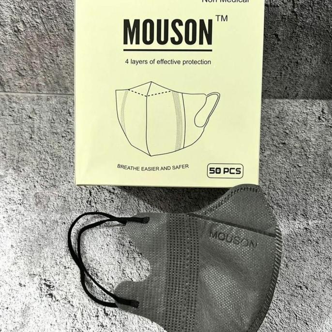 [BISA COD] Masker Duckbill Duck Bill Dakbil Dukbil Mouson Warna Abu Abu Grey