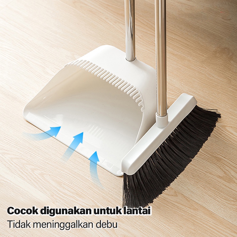 KAGK Sapu Pengki Set /Set Sapu Pengki Panjang Alat Pembersih / Broom Set Dustpan