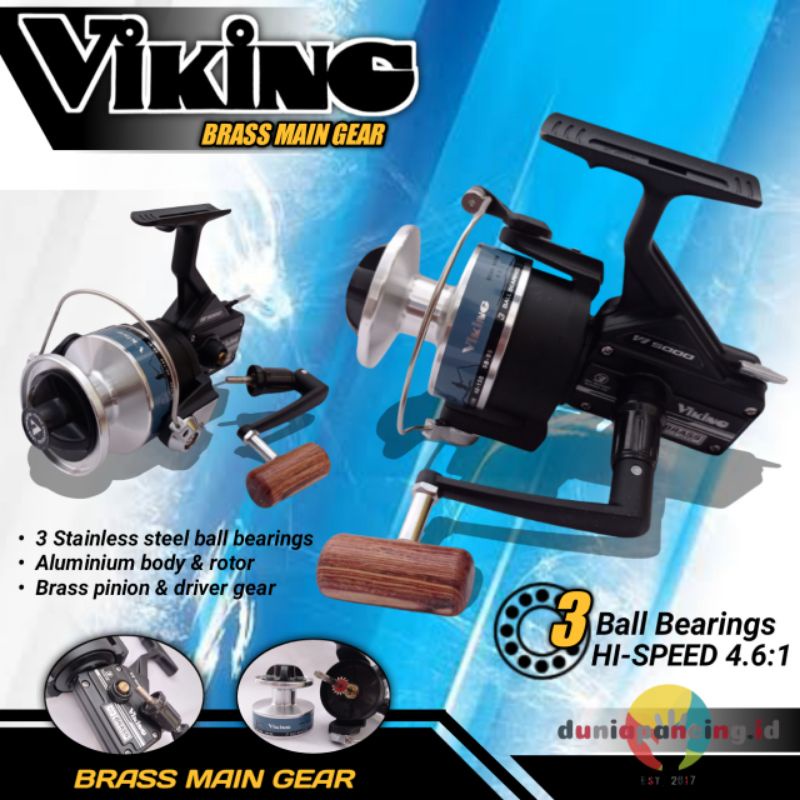 Reel viking vi3000 vi5000 vi7000 brass main gear full metal body power handle