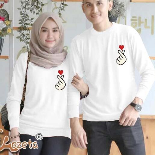 Hot  Baju Kaos Couple Pasangan Lengan Panjang Saranghae 빠