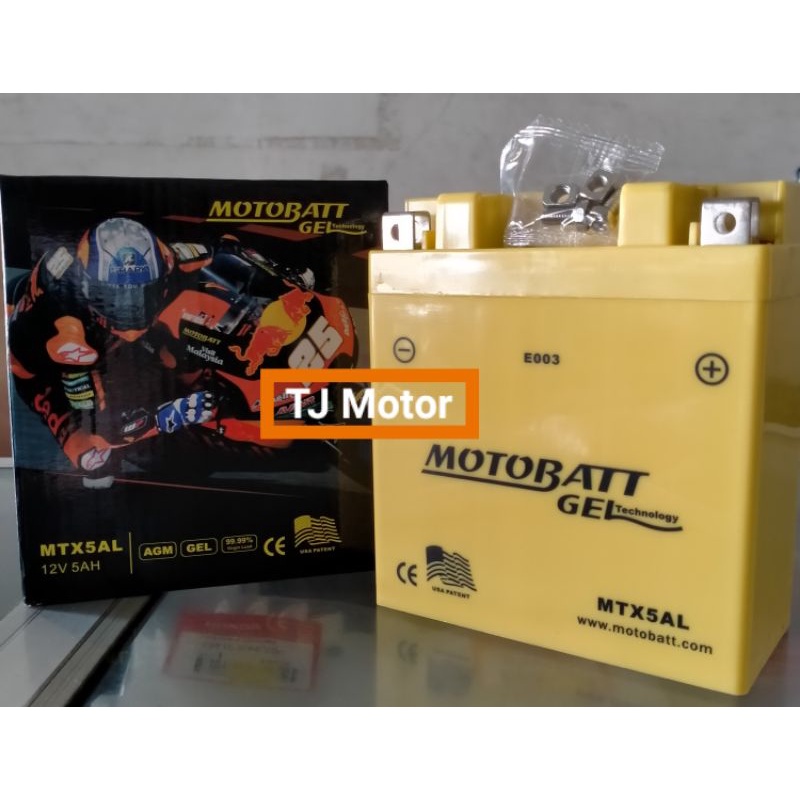 Aki Kering Motobatt MTX5AL Accu Motor Mio Lama/Jupiter/Smash