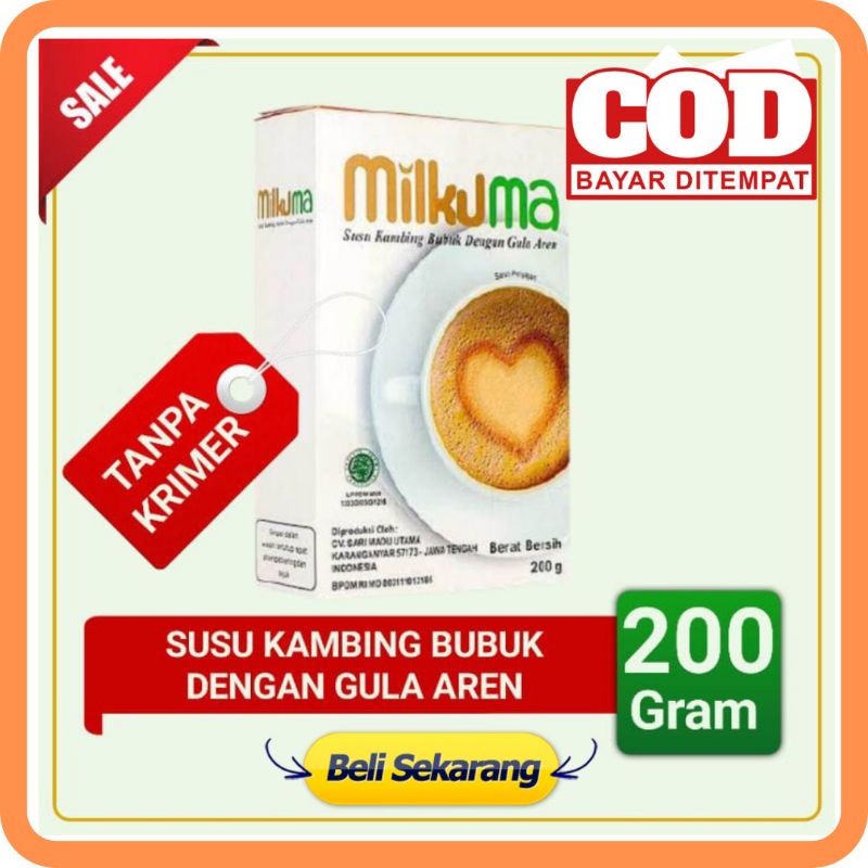 

(AGEN RESMI) SUSU MILKUMA Isi 200 Gr Susu Etawa Multikhasiat Untuk Lambung Maag Pencernaan dan Pernapasan