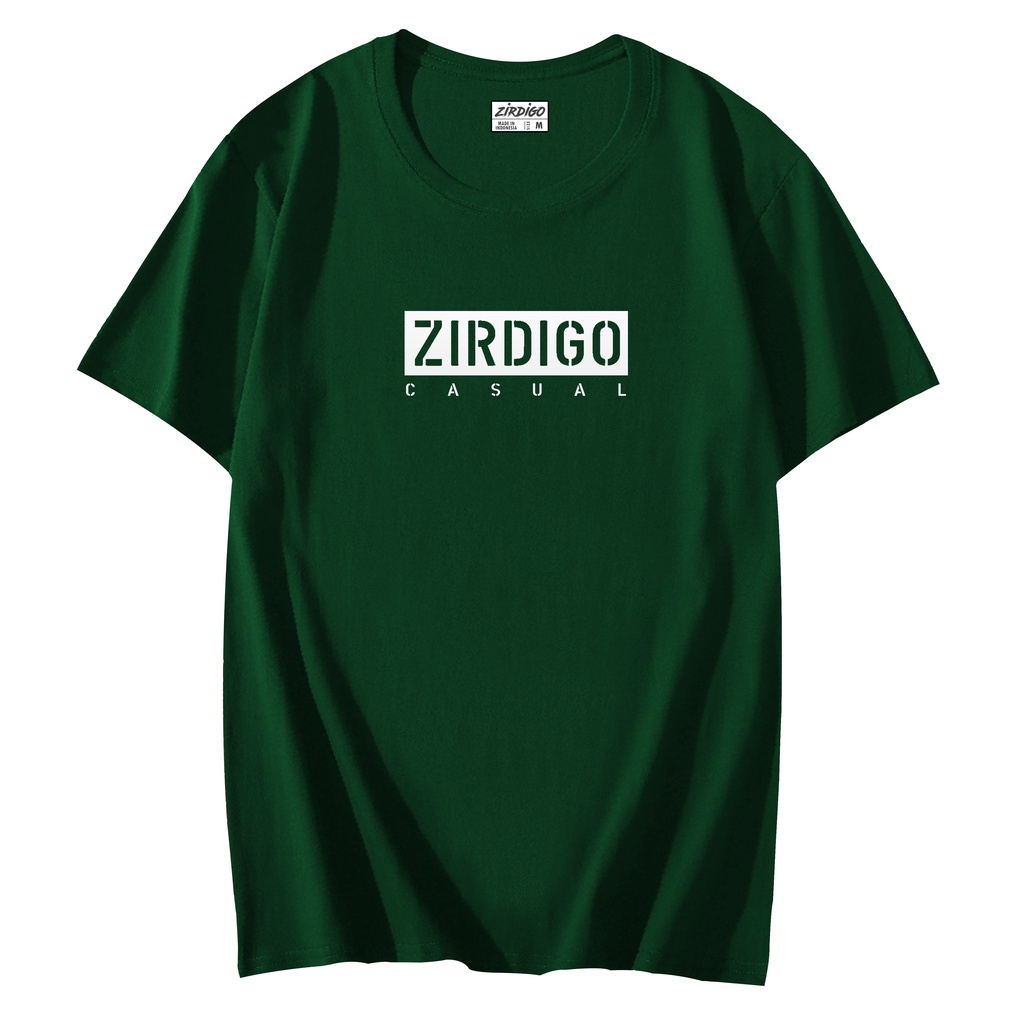 Zirdigo Baju Kaos Distro Zirdigo Casusl Text Putih Lengan Pendek