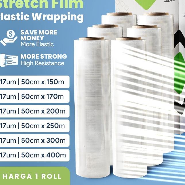 

Terbaik PLASTIK WRAPPING/STRETCH FILM Delkowrap 50cm x 200m 향