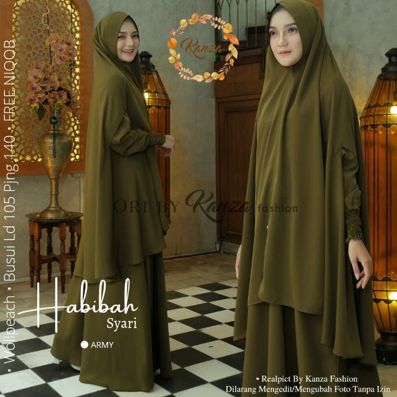 HABIBAH GAMIS CADAR TANGAN KERUT