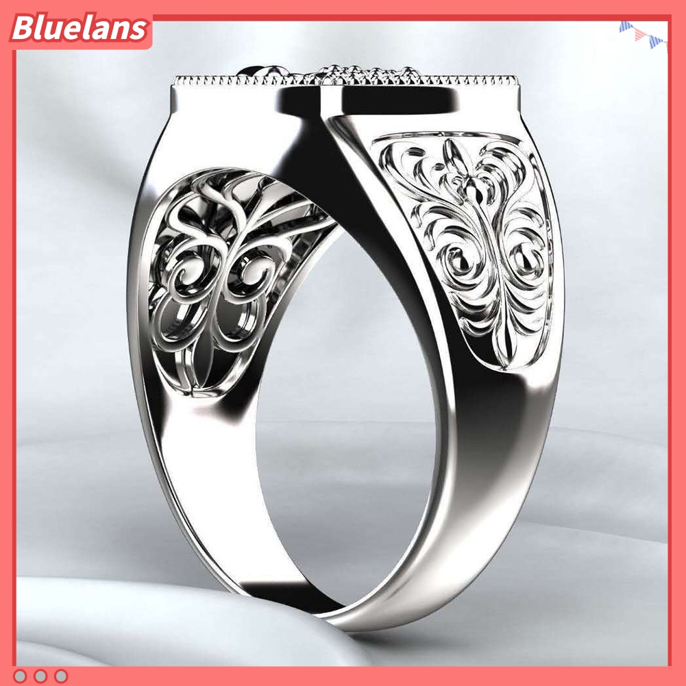 Bluelans Men Scorpion Engraved Alloy Wide Finger Ring Birthday Club Party Jewelry Gift