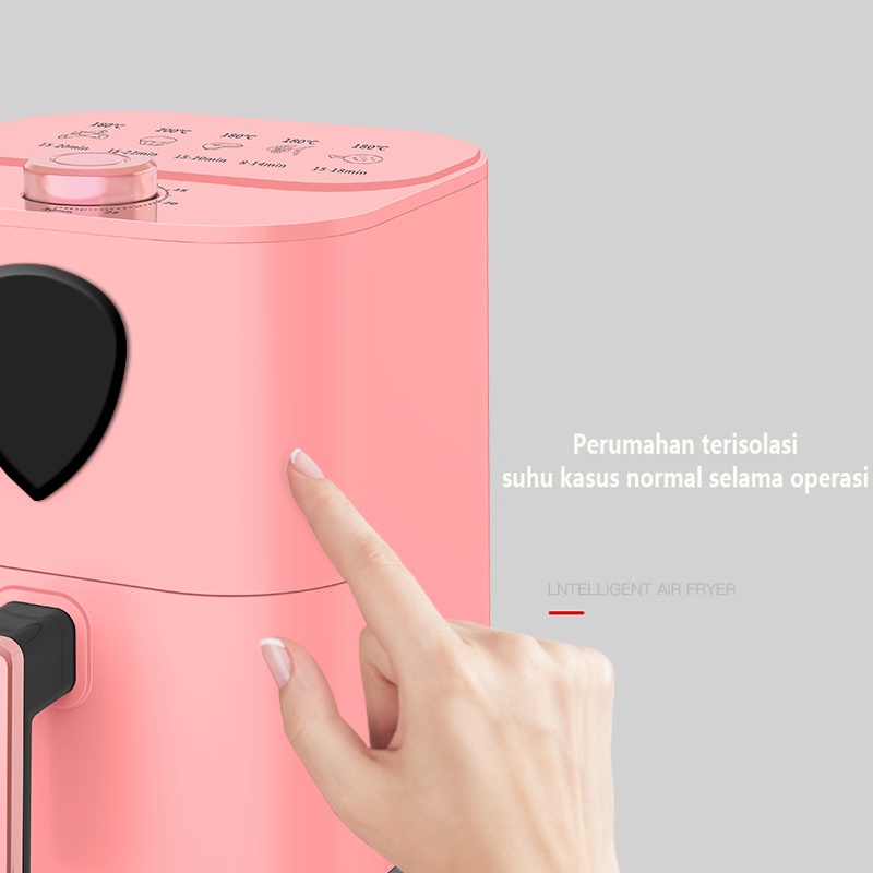 Kaisa Villa Air Fryer Low Watt 5L 650W Pink