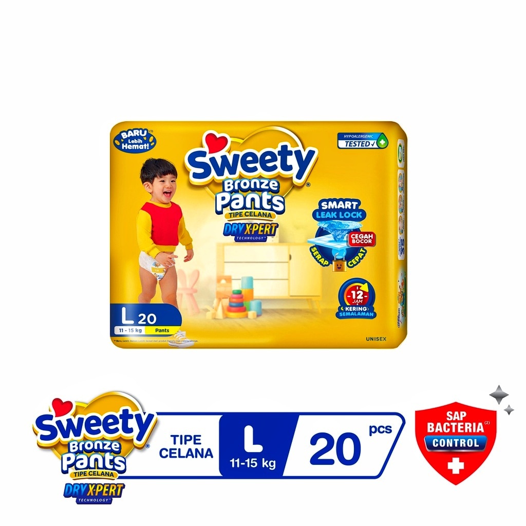 NEW PAMPERS SWEETY BRONZE L20