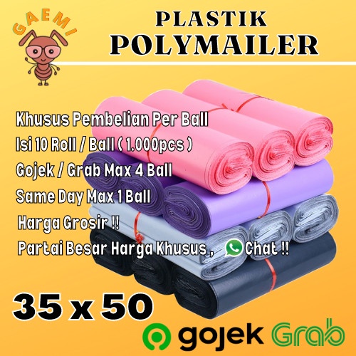 

Sale!!! Polymailer Gaemi 35X50 Per Ball ( 10Roll X 100Pcs ) Gilaa!!!