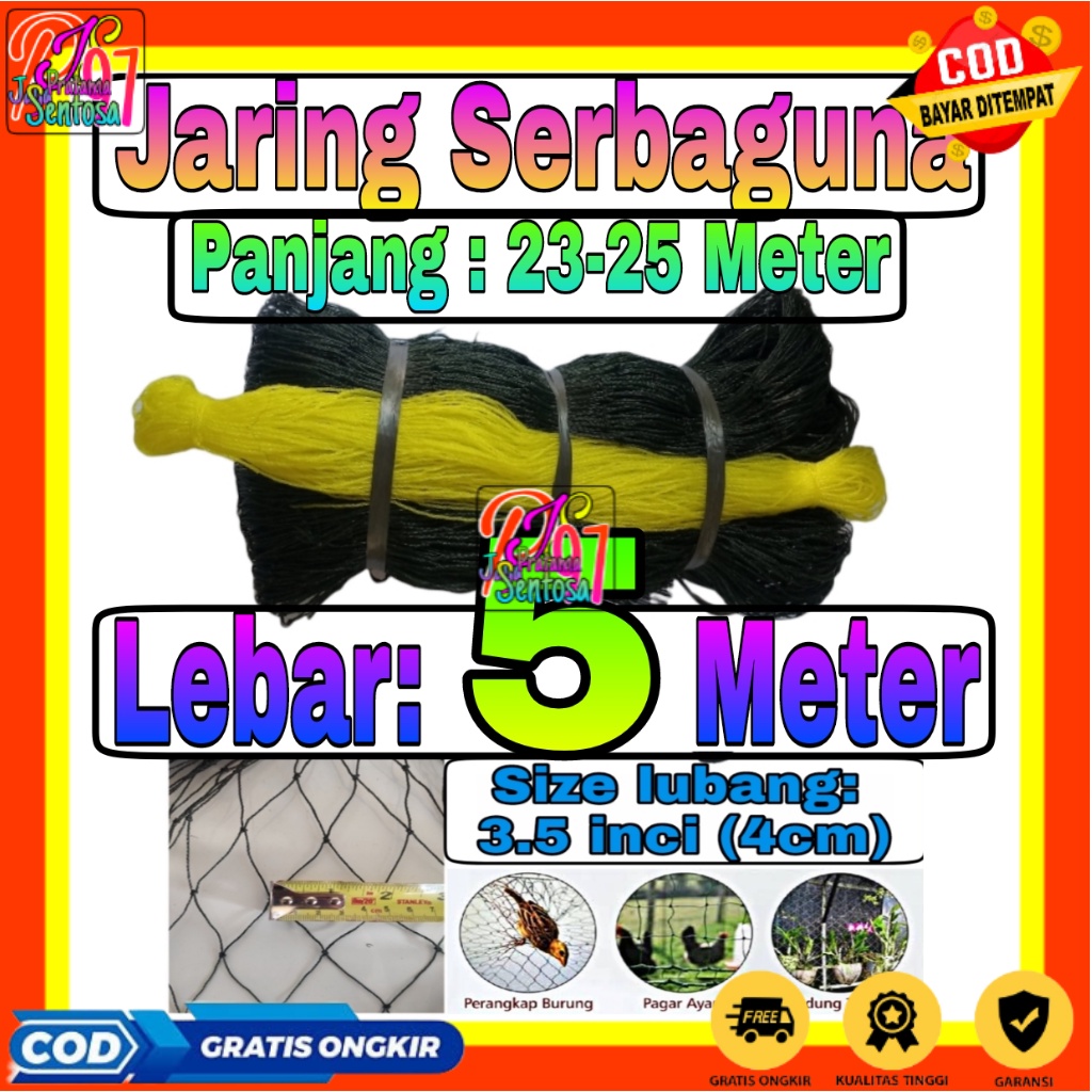 Jaring Ayam Lebar 5 Meter x panjang 25 meter Jaring Pagar Ayam Jaring Pagar Tanaman Waring, Jaring p