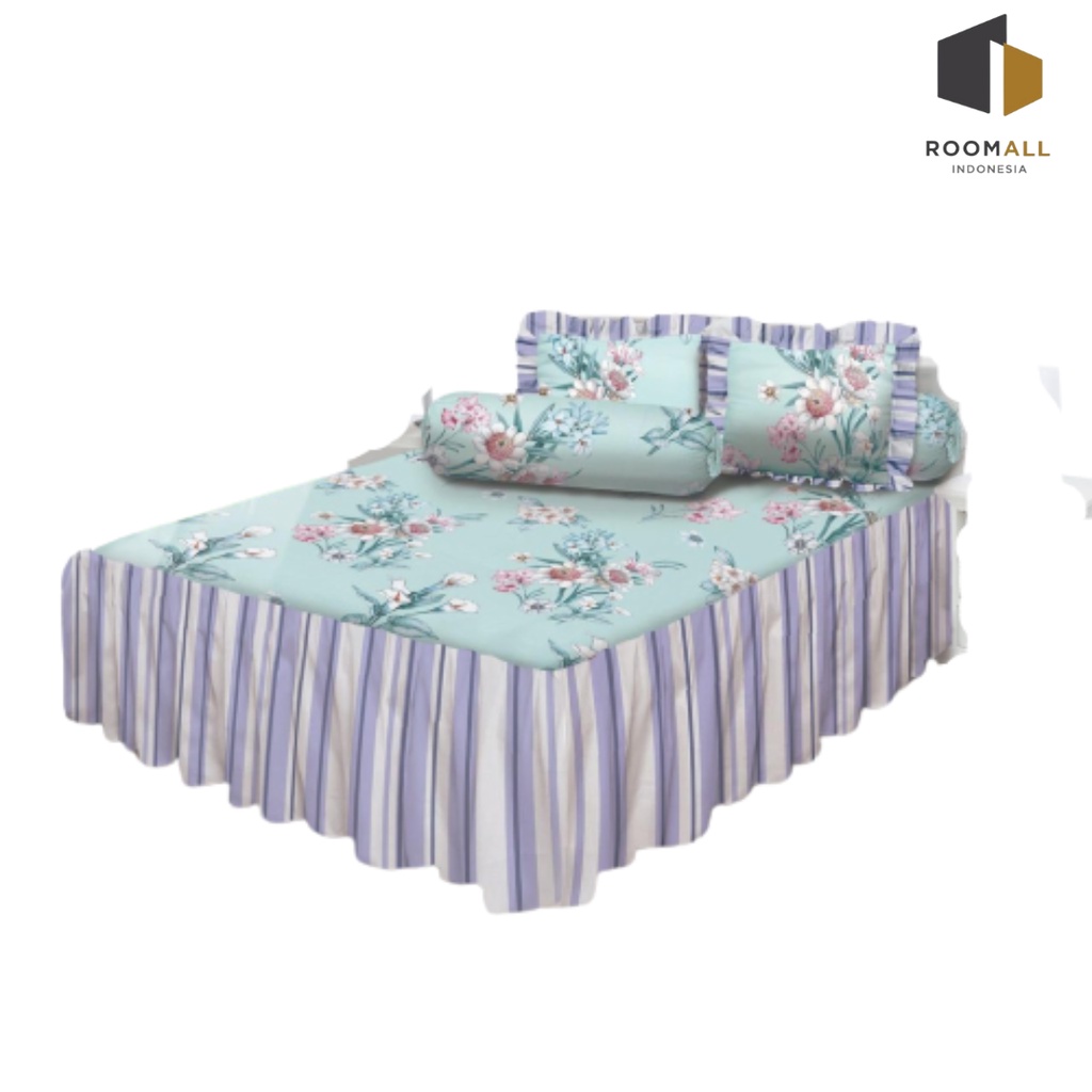 Sprei Rumbai All New My Love Bellamy Ukuran 160x200 Queen & 180x200 King Tinggi 30 Sprey Flower Sepr