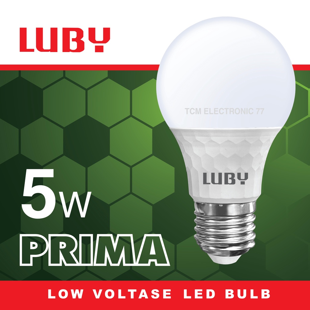 Lampu Bohlam LED LUBY Prima 5 Watt Bohlam Bulb 5W W cahaya putih Cool Daylight CDL 6500K E27 Classic Bola Lampu