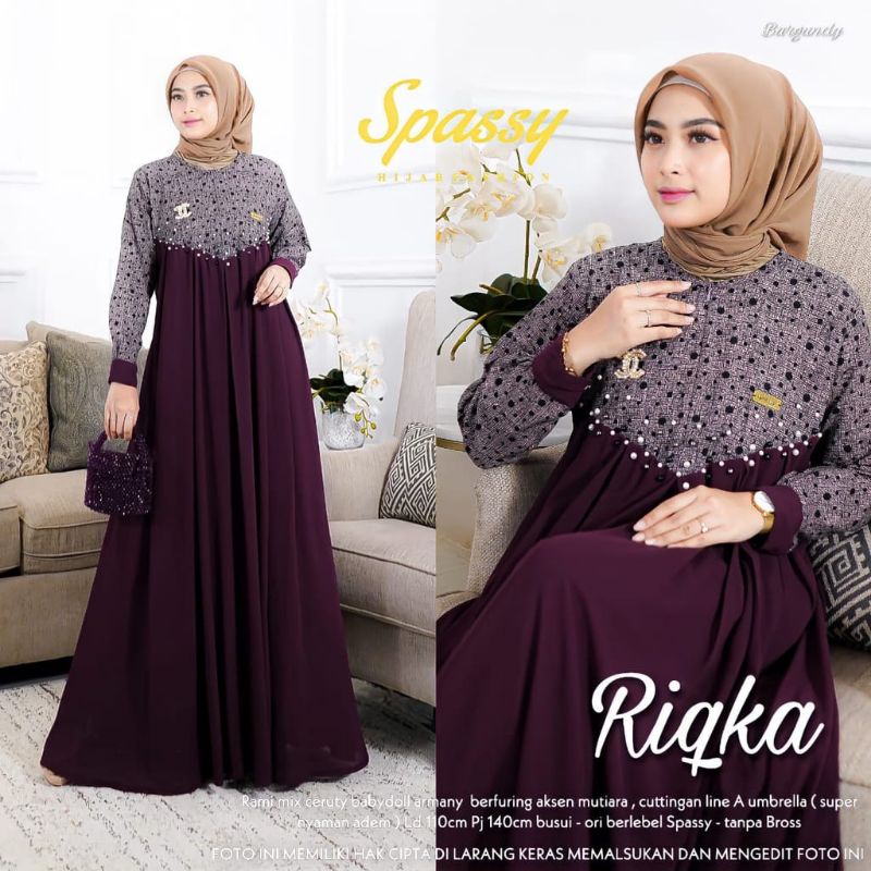 Gamis longdress premium riqka by spassy