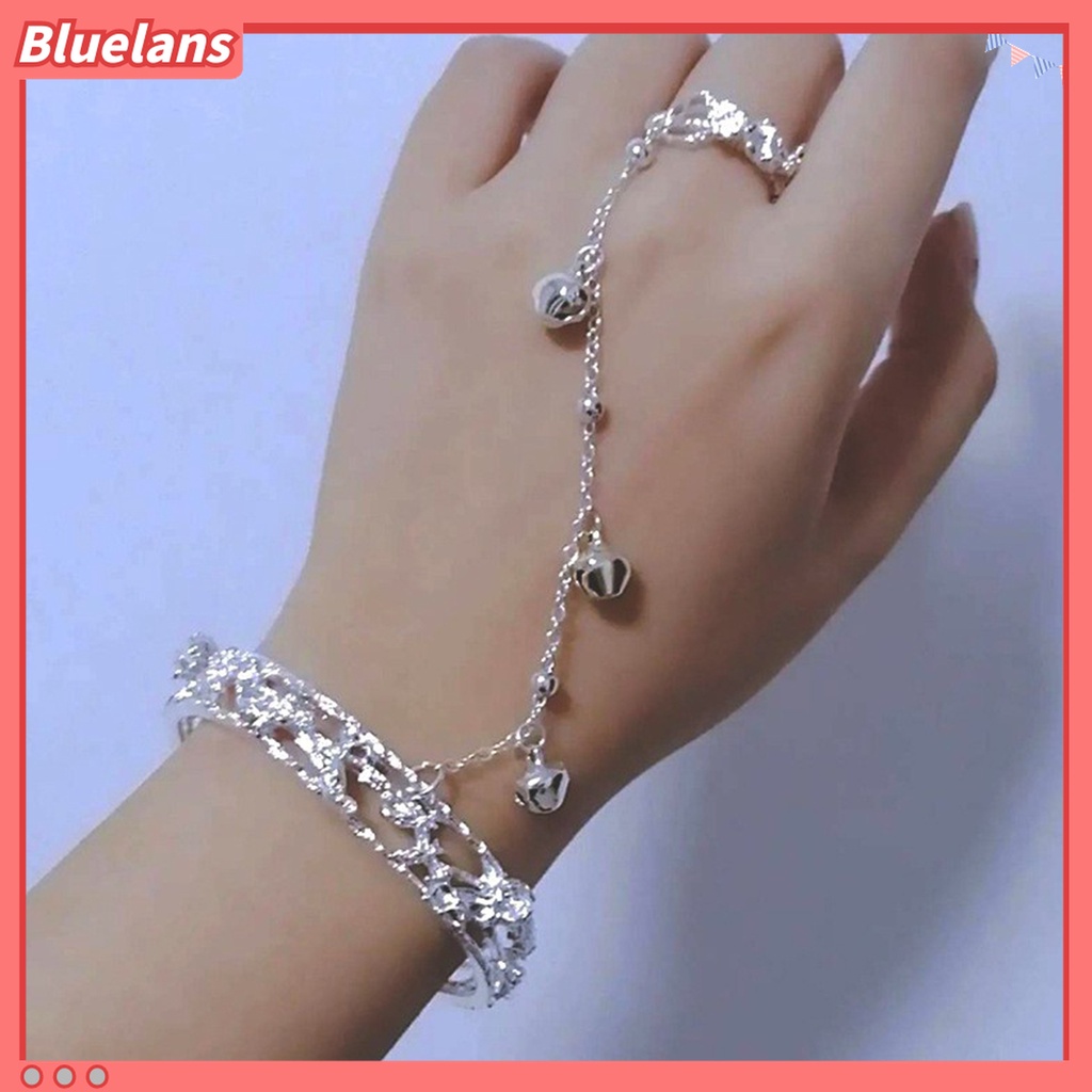 Gelang Cincin Jari Bentuk Kupu-Kupu Bahan Stainless Warna Solid Untuk Wanita