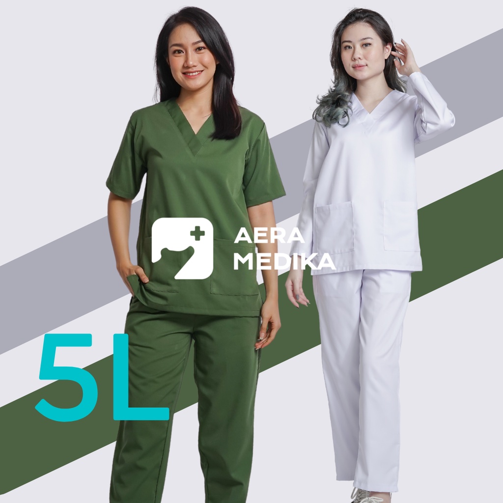 5L - SCRUB / BAJU JAGA / BAJU OK / BAJU DOKTER / SERAGAM OKA - AERAMEDIKA