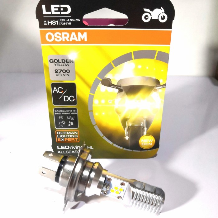 Bohlam Lampu Depan LED Osram motor H4/HS1 KUNING Vixion R15 Mx ing