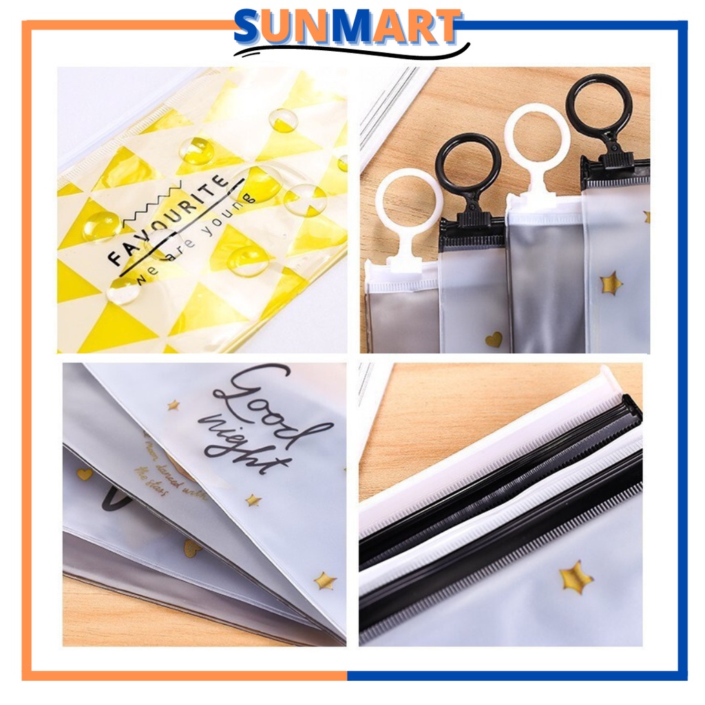 

SunMart Tempat Pensil Zip Transparan Motif Karakter Love Tempat Kosmetik Zipper 167