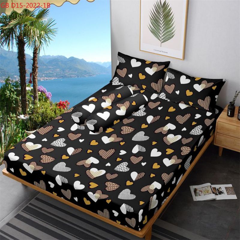 Sprei Love Ungu Purple Love uk 160 & 180