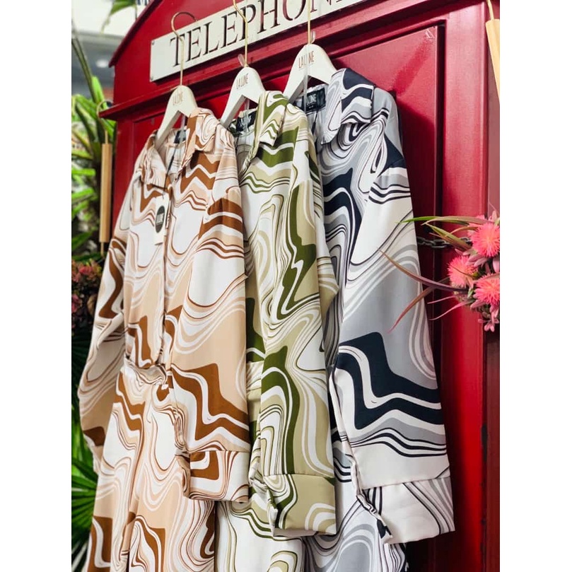 SETELAN LALUNE MOTIF WAVY 100% ORIGINAL IMPORT BANGKOK