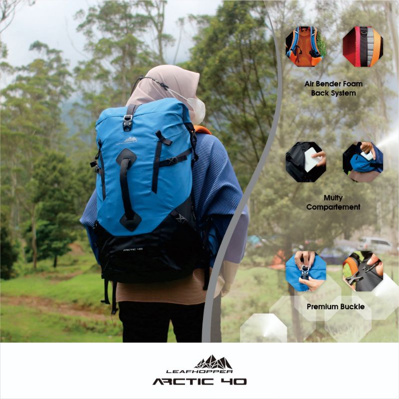 BACKPACK ROLLTOP TAS LEAFHOPPER 40L TAS DAYPACK PRIA WANITA