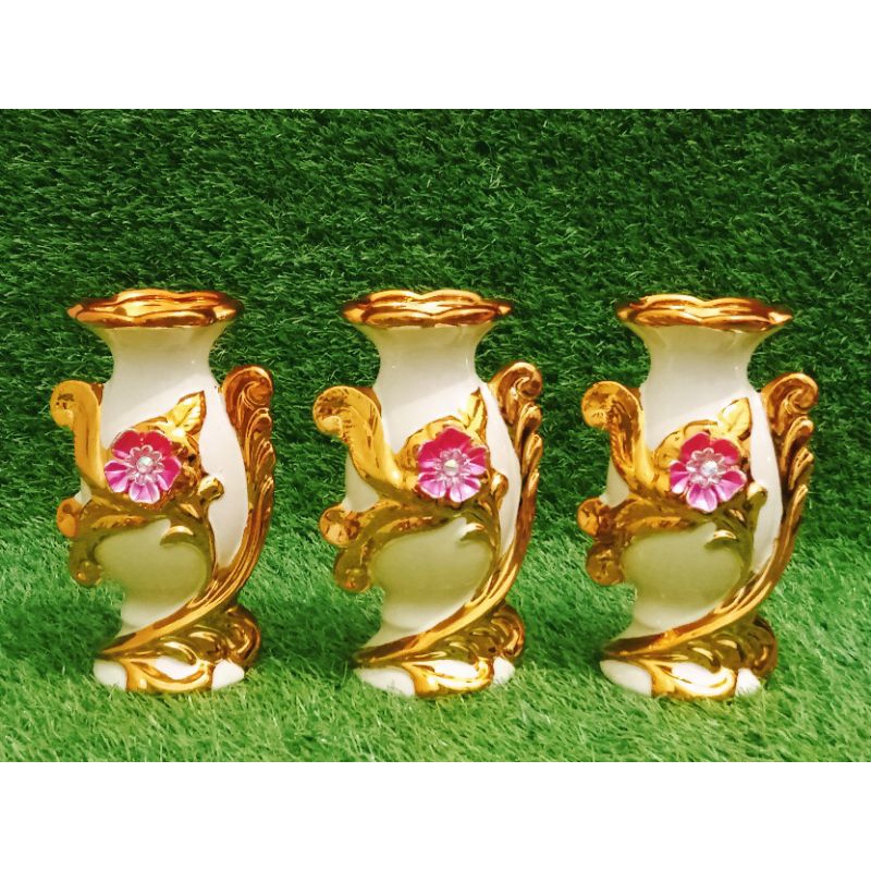 keramik hias pajangan 3pc / keramik import / pajangan lemari hias