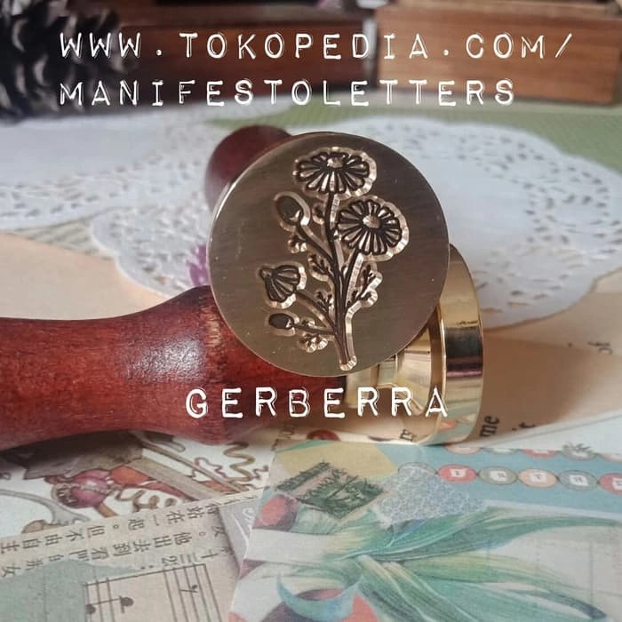 

Codes0X-31 Sealing Wax Stamp Flower Series B Segel Lilin Stempel Wax Seal Vintage