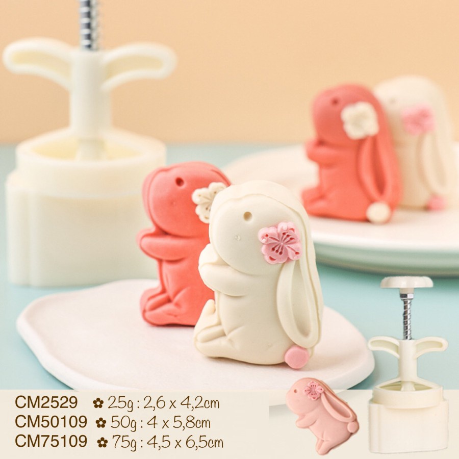 

Cetakan Kelinci |Nastar 25g CM2529| 50g CM50109| 75g CM75109 Mooncake Rabbit CM25 CM50 CM75
