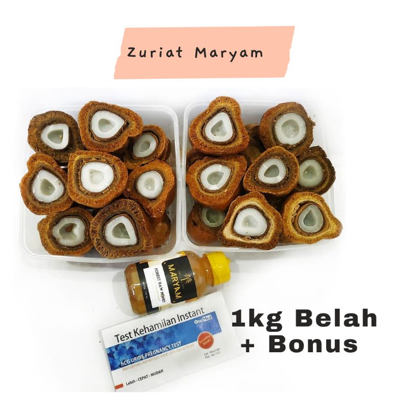 ZURIAT 1Kg Belah+Bonus Madu Maryam/Zuriat Maryam MESIR ASLI 100% ORI FRESH TERMURAH PROMIL ZURIAT MA