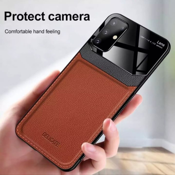 CASE SAMSUNG GALAXY A51 ORIGINAL SUND LEATHER SOFT HARD CASING KULIT