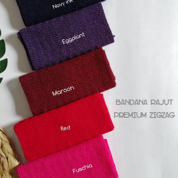 ZIGZAG PREMIUM benang anysa ORI Bandana rajut ▫ JTO.22Oc22ᴱ