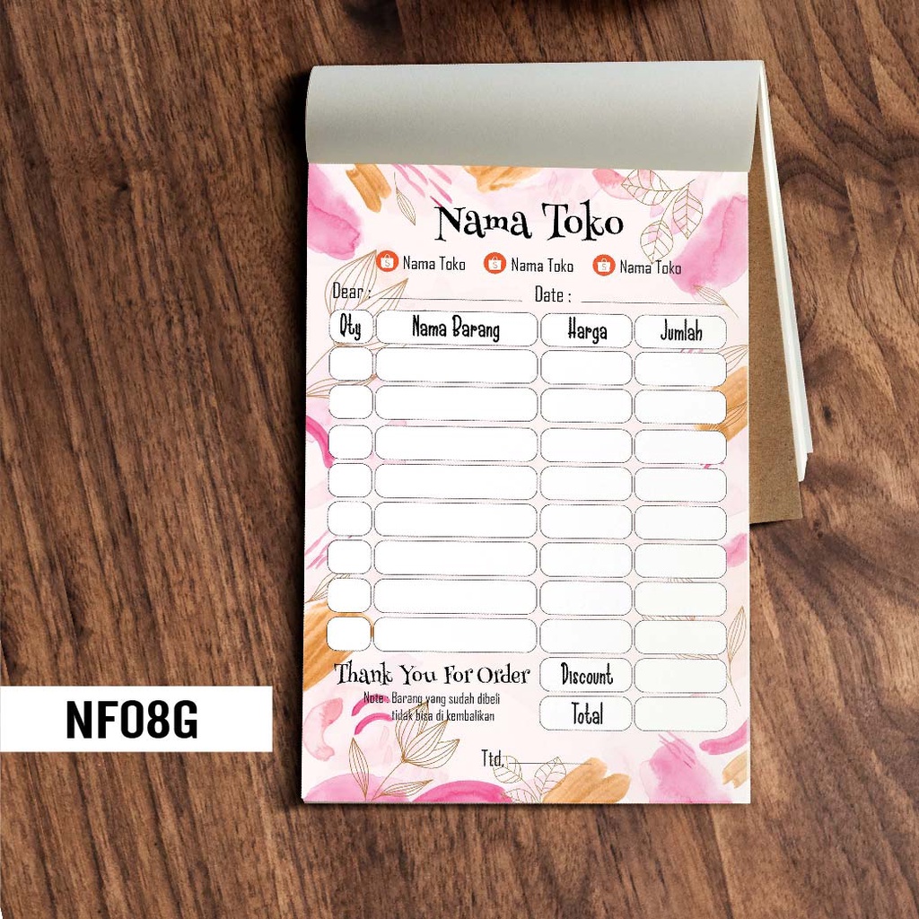 

Hanabi Invoice / Nota / Faktur / Kwitansi Custom 1 2 3 ply NF08E
