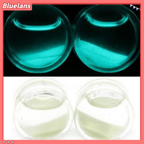 Pelebar Tindikan Telinga Model Double Flare Glow in the Dark Untuk Unisex