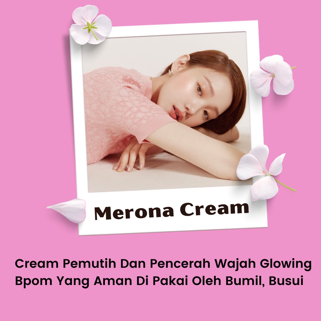 Cream Meronah Glowing Original Whitening Glowing Cream 2in1 Pemutih Pencerah Wajah Siang Malam Untuk Pria Dan Wanita Halal Bpom