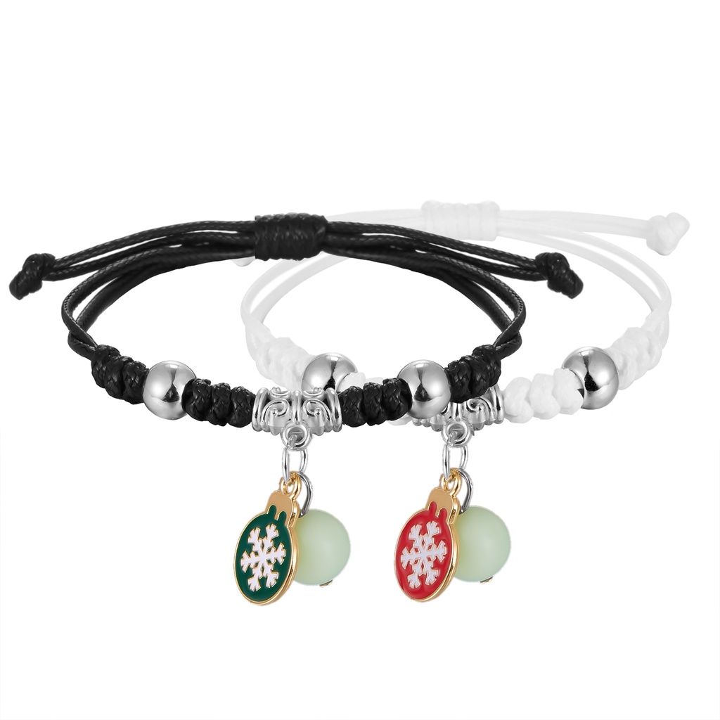 Gelang Desain Butterfly Santa Claus Pohon Natal Adjustable Untuk Pria Dan Wanita